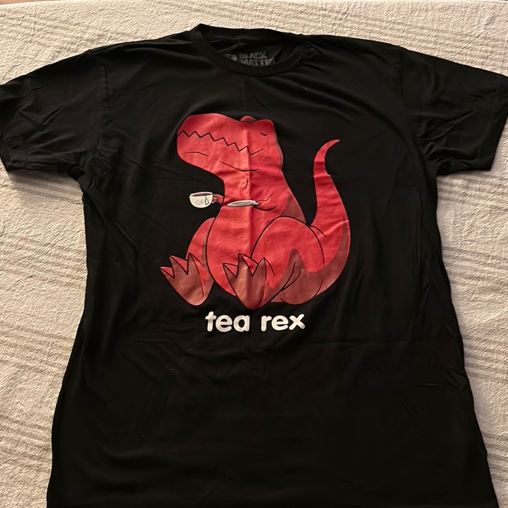 Black Matter Black T-Shirt with Red Graphic